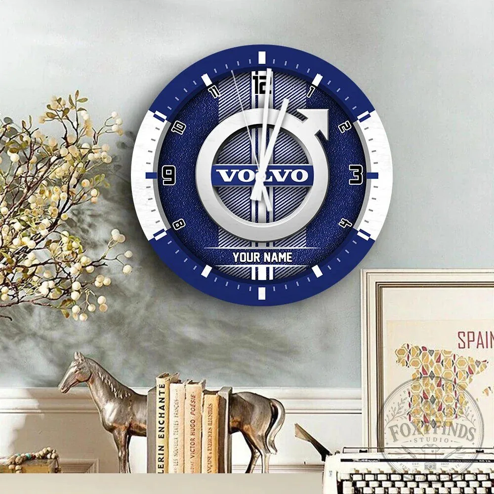 Volvo Personalized Custom Name Wall Clock