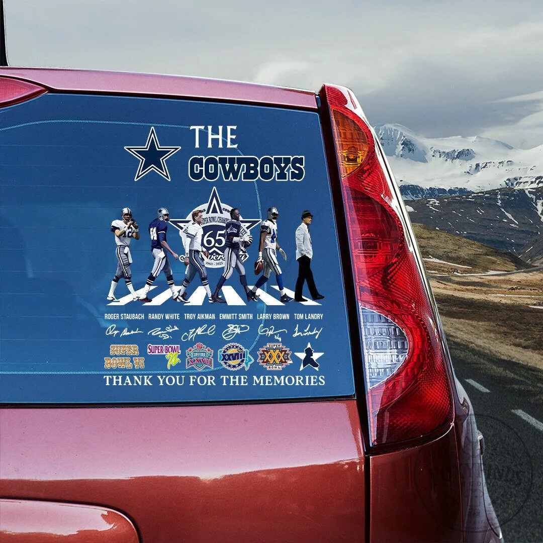Dallas Cowboys 65th Anniversary Super Bowl Champions Car Window Sticker