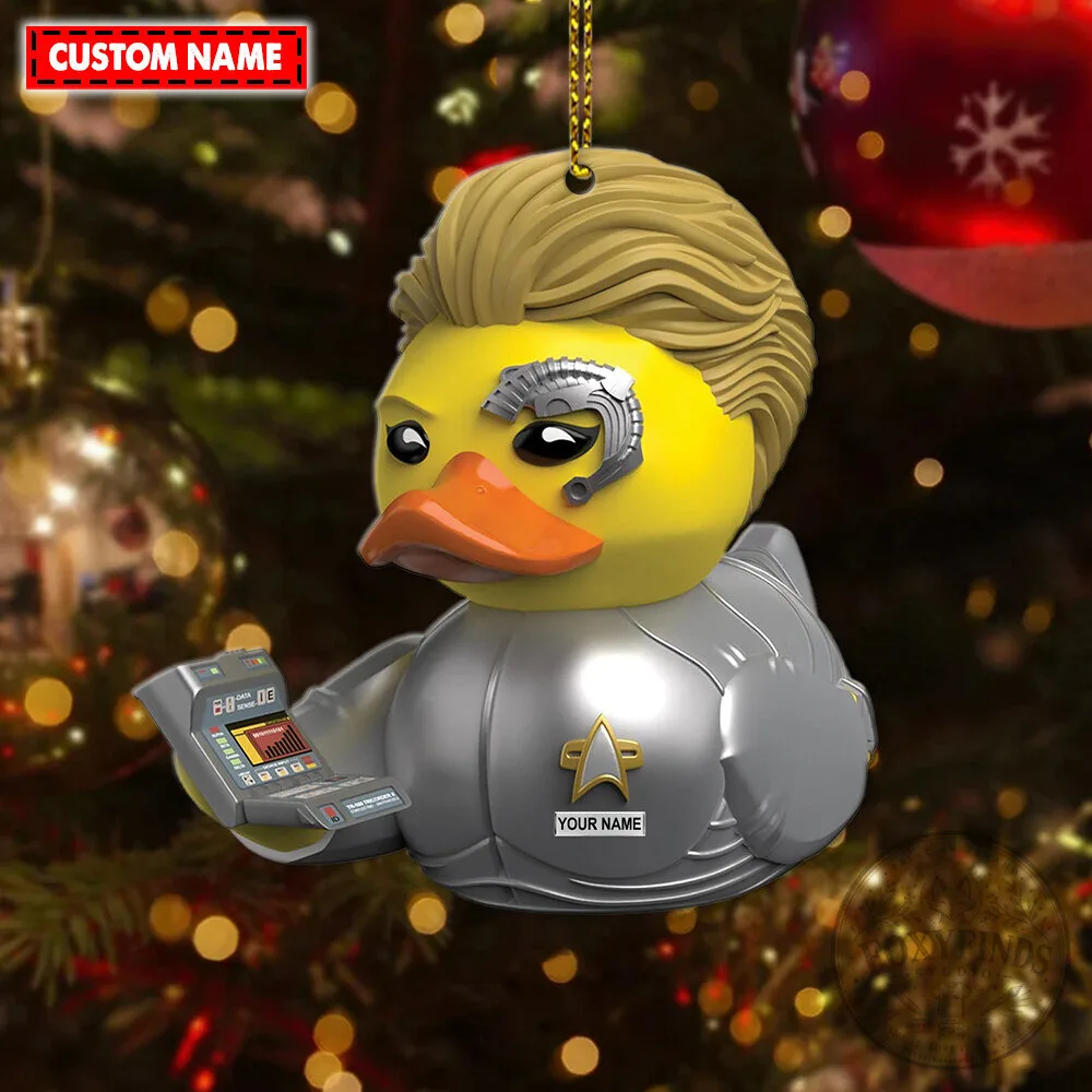 Star Trek Borg Seven of Nine Personalized Rubber Duck Christmas Ornament