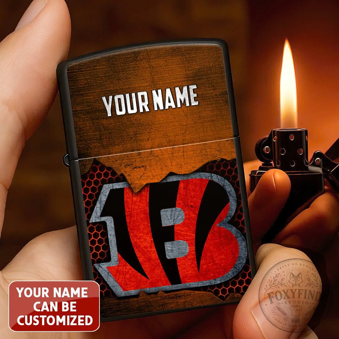 Personalized Cincinnati Bengals NFL Football Team Logo Zippo Lighter