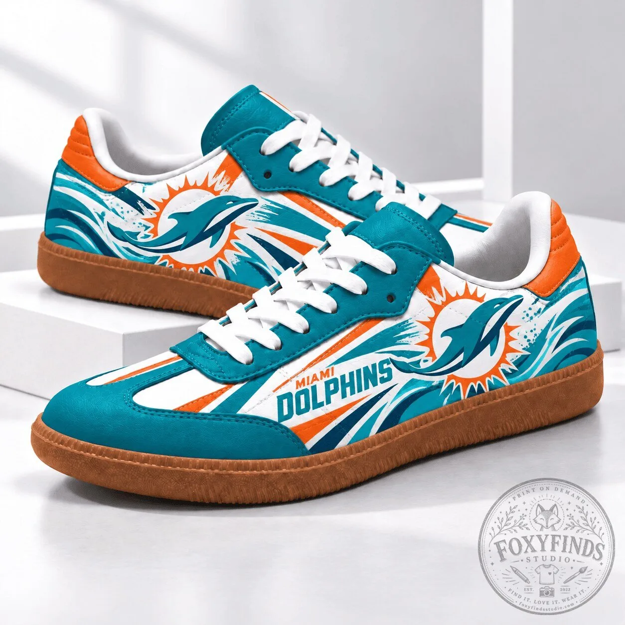 Miami Dolphins National Football League Team Spirit Retro Samba Style Shoes