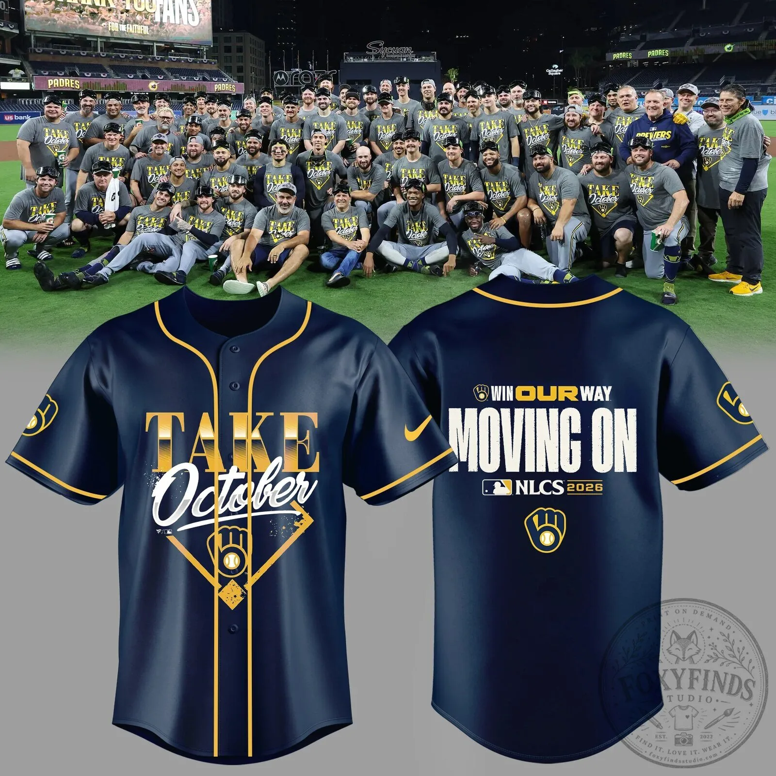 Milwaukee Brewers 2026 MLB Division Series Champions Take October Baseball Jersey