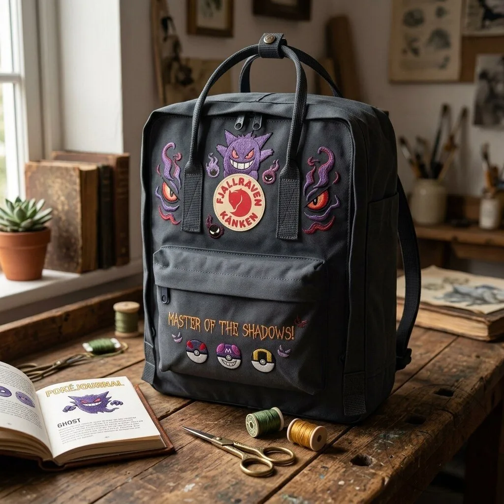 Pokemon Gengar Master of the Shadows Embroidered Backpack