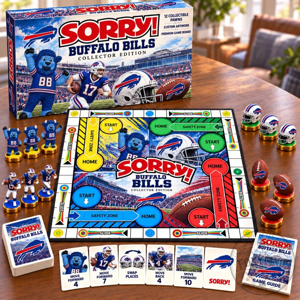 Buffalo Bills Sorry! Collector Edition Board Game with Custom Artwork Buffalo Bills Sorry! Collector Edition Board Game with Custom Artwork