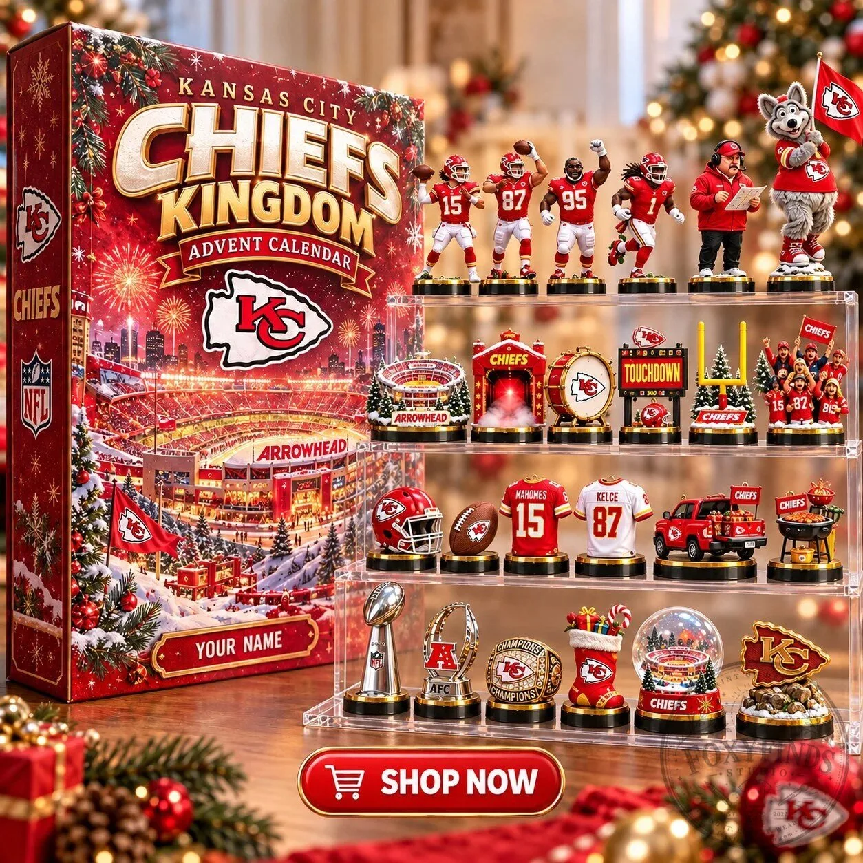 Kansas City Chiefs Kingdom Christmas Advent Calendar Box 2D 2 Kansas City Chiefs Kingdom Christmas Advent Calendar Box