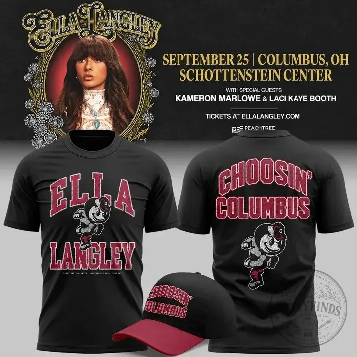 Ella Langley Choosin' Columbus Ohio State Concert T-Shirt