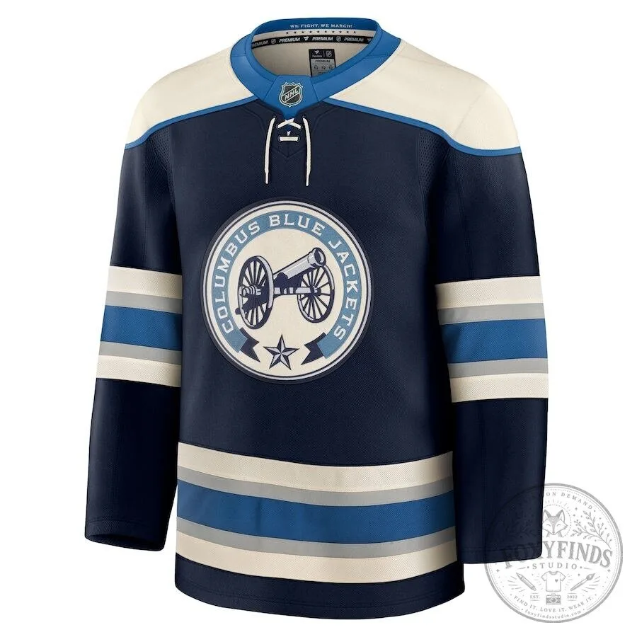 Columbus Blue Jackets NHL Hockey Team Alternate Premium Custom Jersey