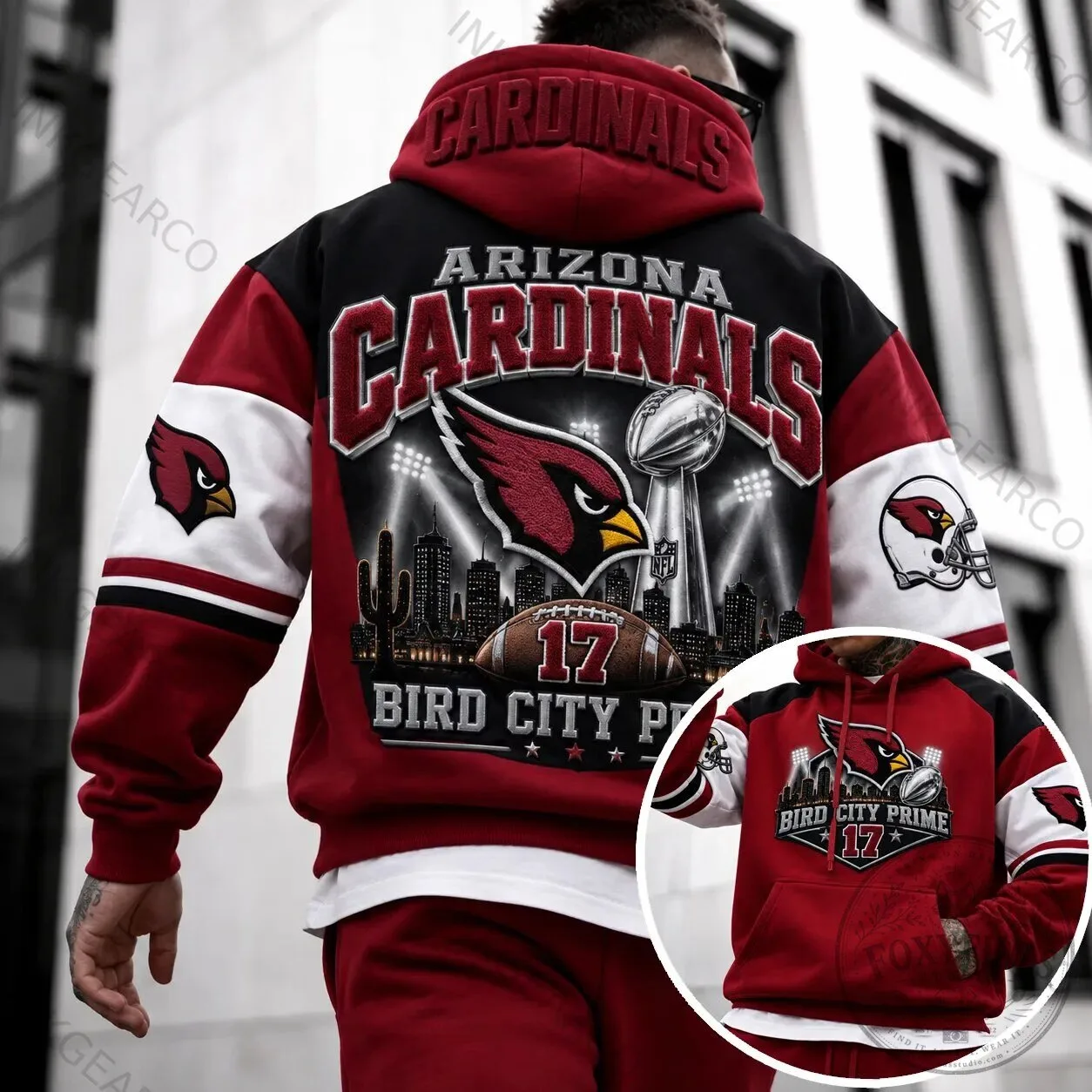 Arizona Cardinals NFL Football Team Bird City Prime Fan Gear Hoodie