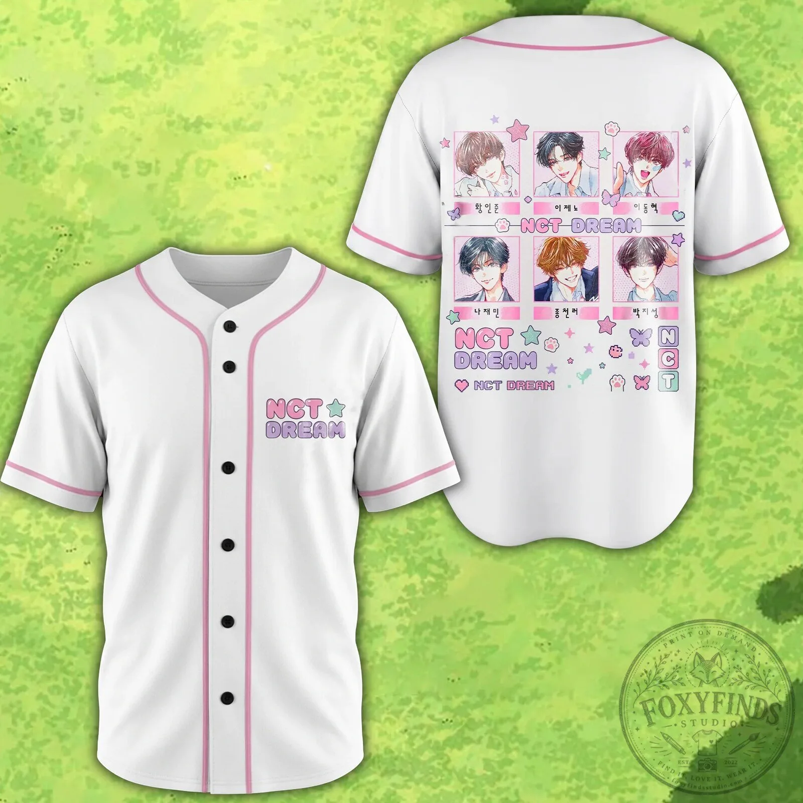 NCT Dream K-Pop Group Baseball Jersey