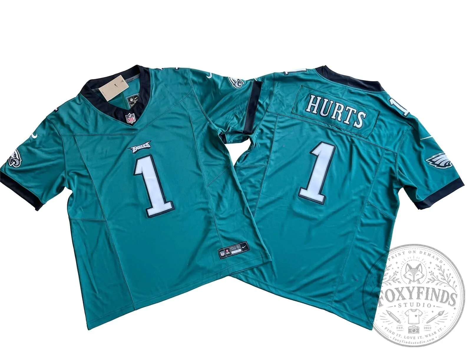 Jalen Hurts Philadelphia Eagles Midnight Green Football Jersey