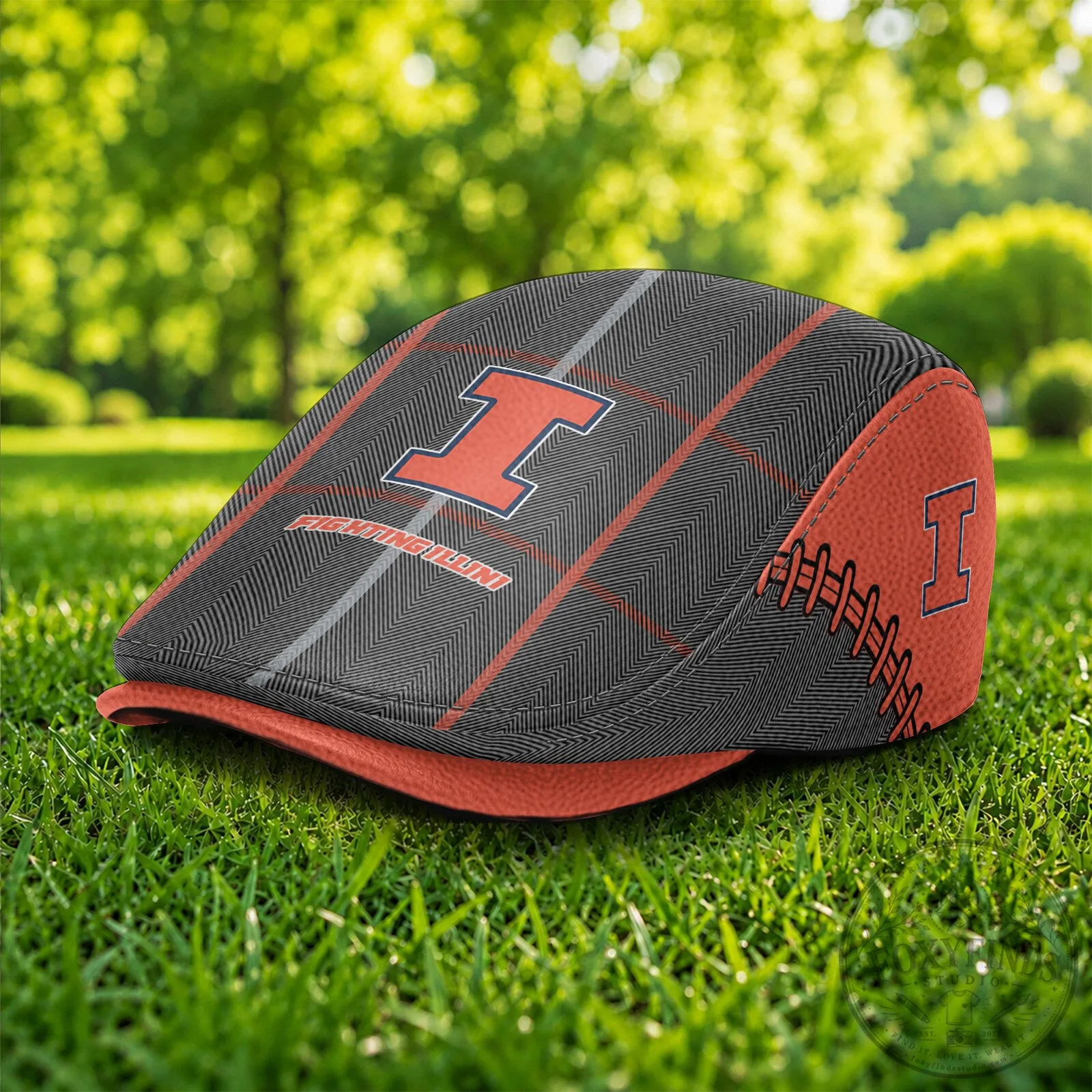 Illinois Fighting Illini NCAA Jeff Cap Flat Cap Hat
