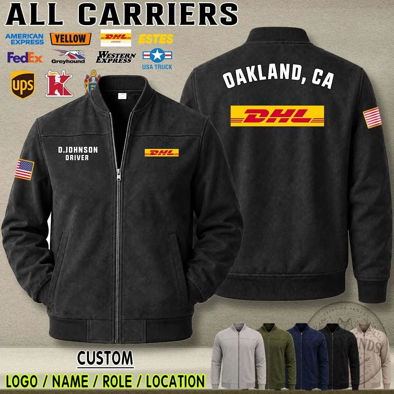 UPS United Parcel Service Atlanta Georgia Bomber Jacket 13 UPS United Parcel Service Atlanta Georgia Bomber Jacket