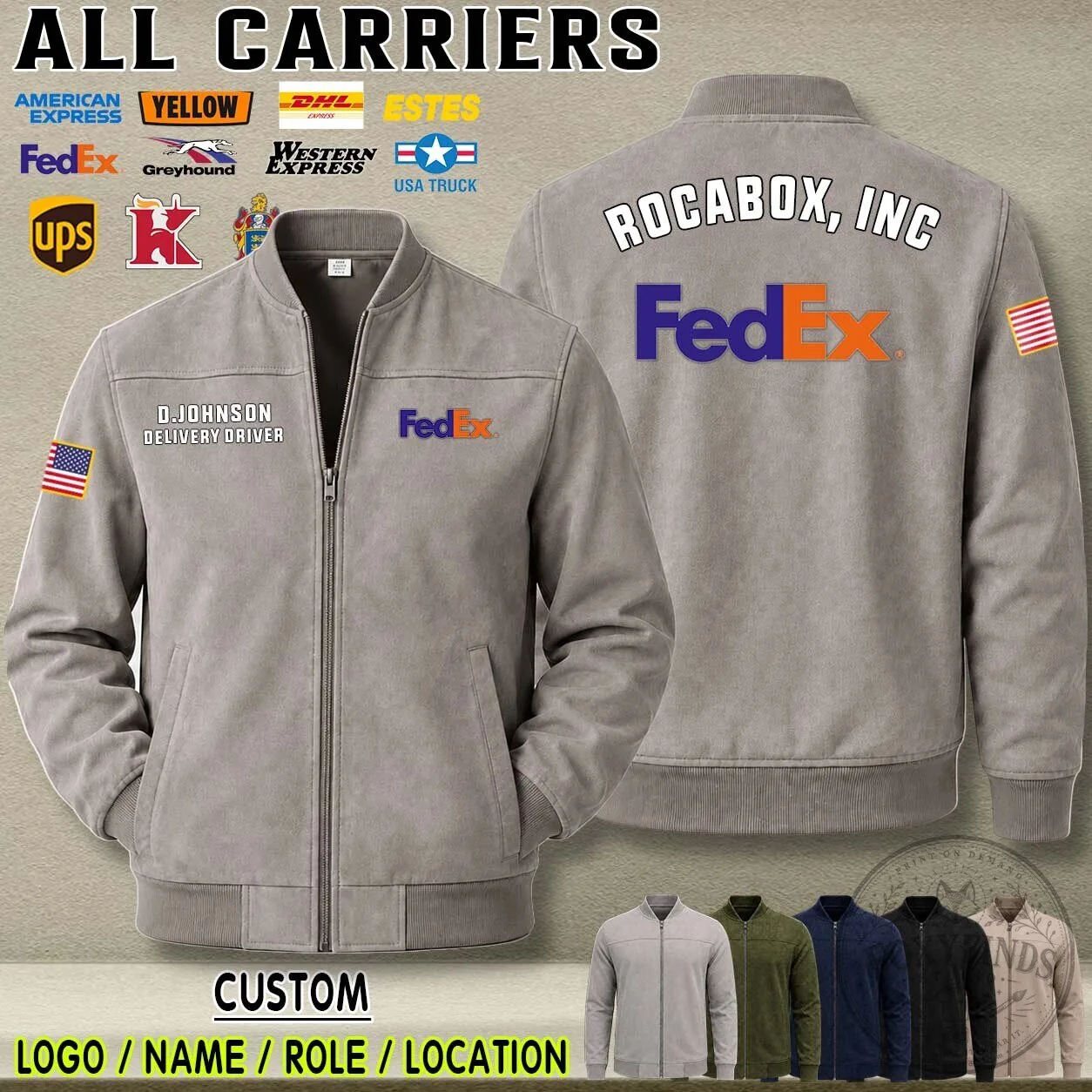 UPS United Parcel Service Atlanta Georgia Bomber Jacket 14 UPS United Parcel Service Atlanta Georgia Bomber Jacket