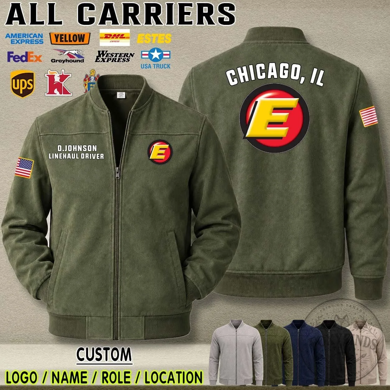 UPS United Parcel Service Atlanta Georgia Bomber Jacket 17 UPS United Parcel Service Atlanta Georgia Bomber Jacket