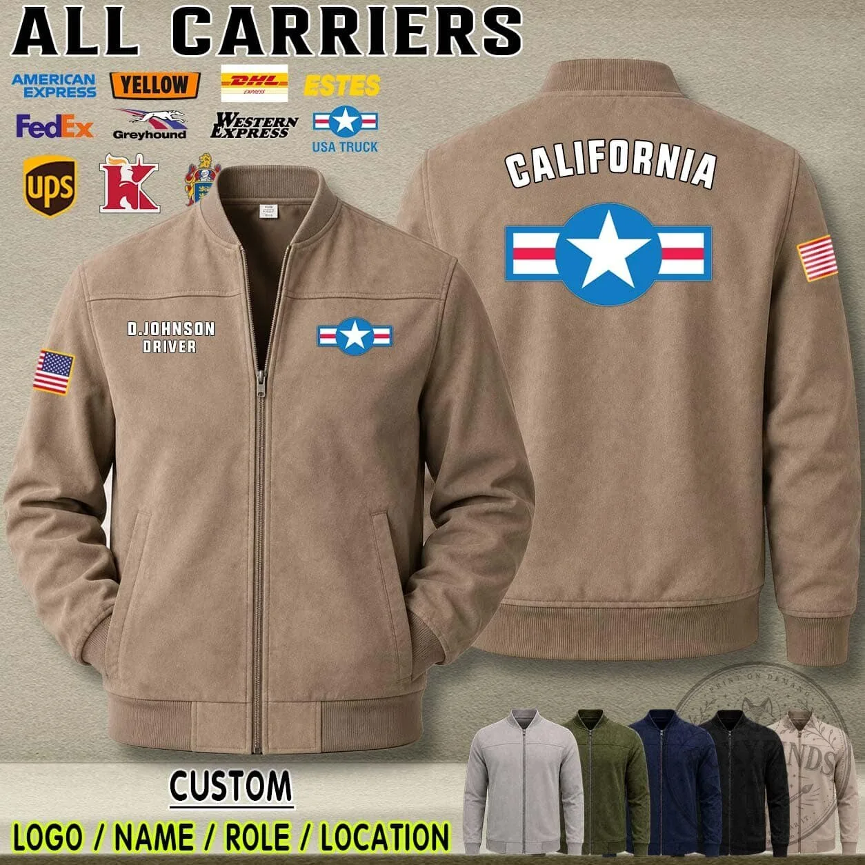 UPS United Parcel Service Atlanta Georgia Bomber Jacket 19 UPS United Parcel Service Atlanta Georgia Bomber Jacket