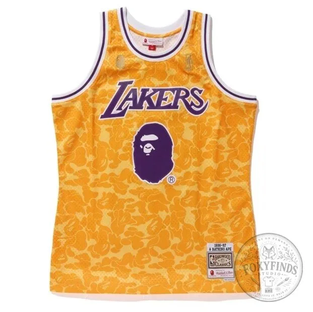 Los Angeles Lakers 1996-97 A Bathing Ape Camouflage Basketball Jersey