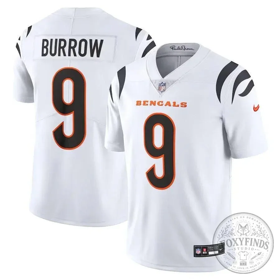 Joe Burrow Cincinnati Bengals White NFL Football Jersey 5 Joe Burrow Cincinnati Bengals White NFL Football Jersey