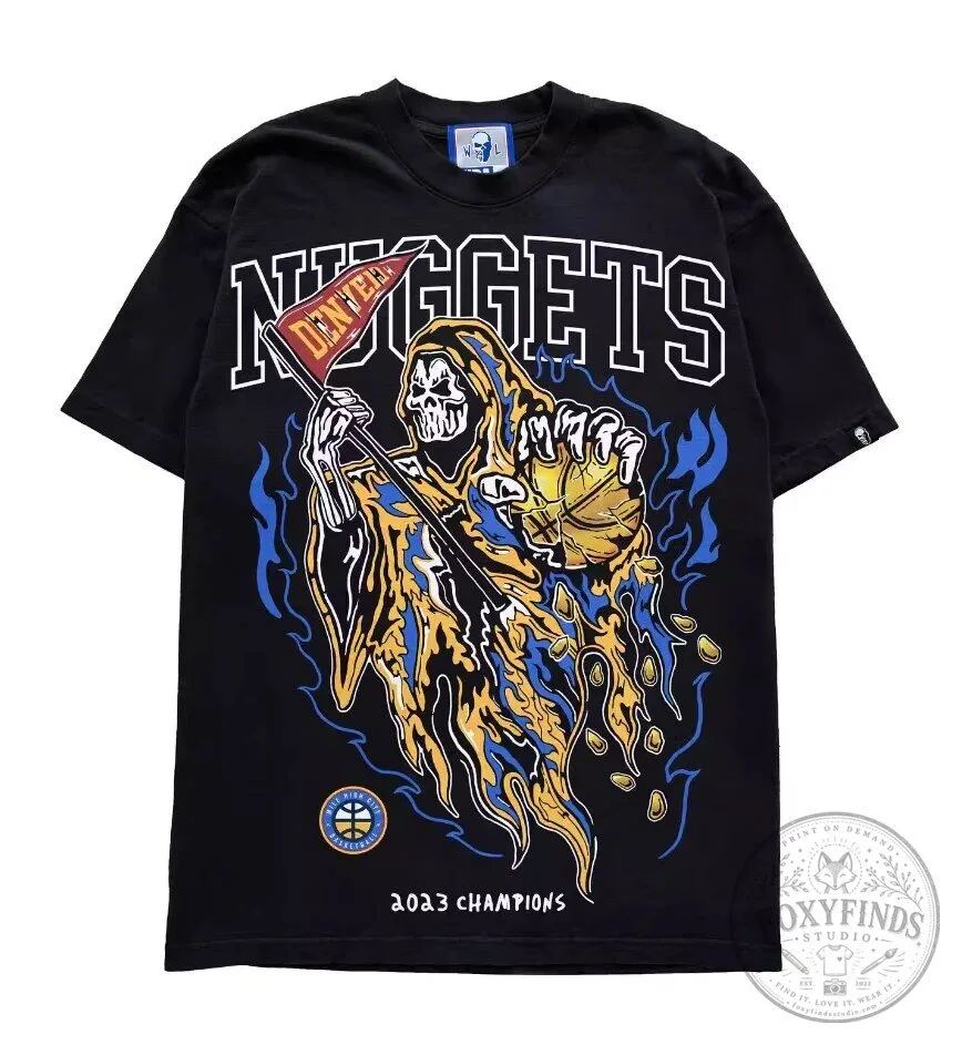 Denver Nuggets 2023 Champions Grim Reaper Basketball Fan T-Shirt