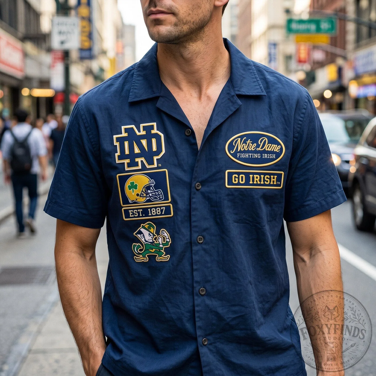 Notre Dame Fighting Irish NCAA College Football Hawaiian Shirt