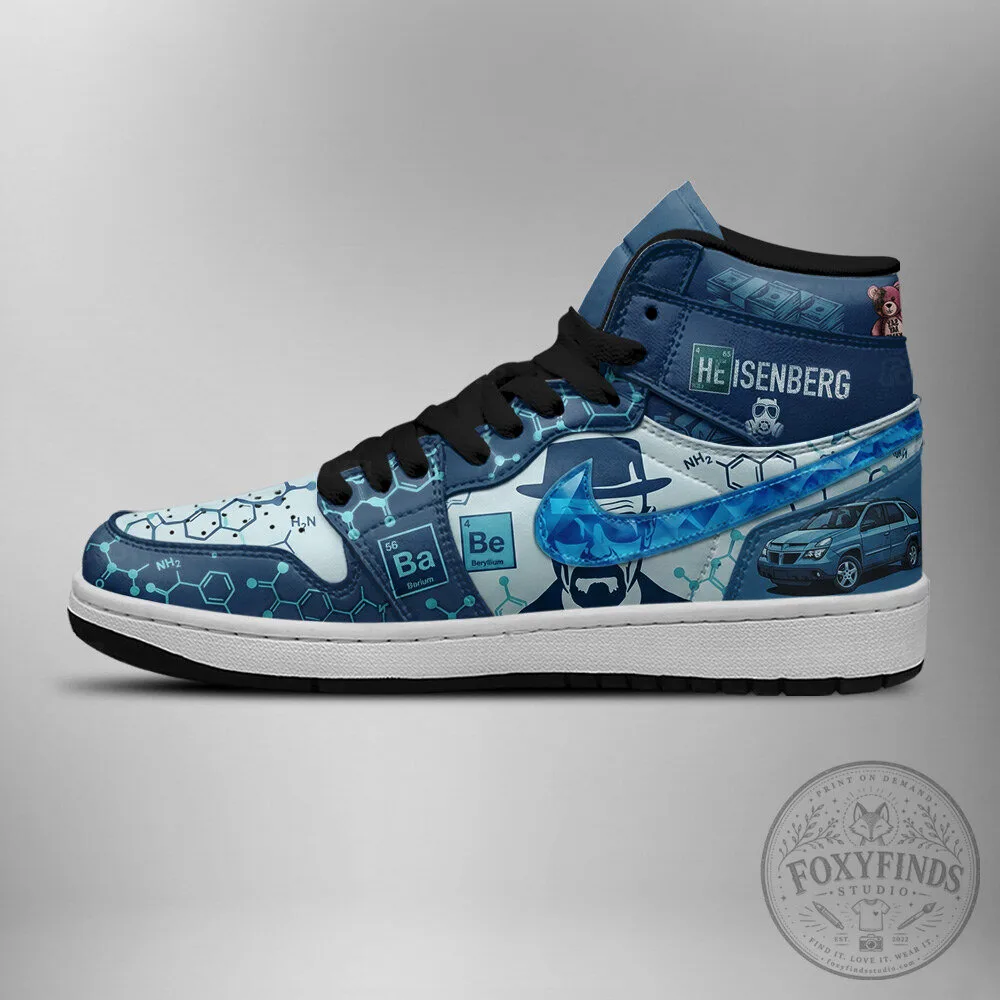 Breaking Bad Heisenberg Walter White Custom Designed High-Top Sneakers 9 Breaking Bad Heisenberg Walter White Custom Designed High-Top Sneakers