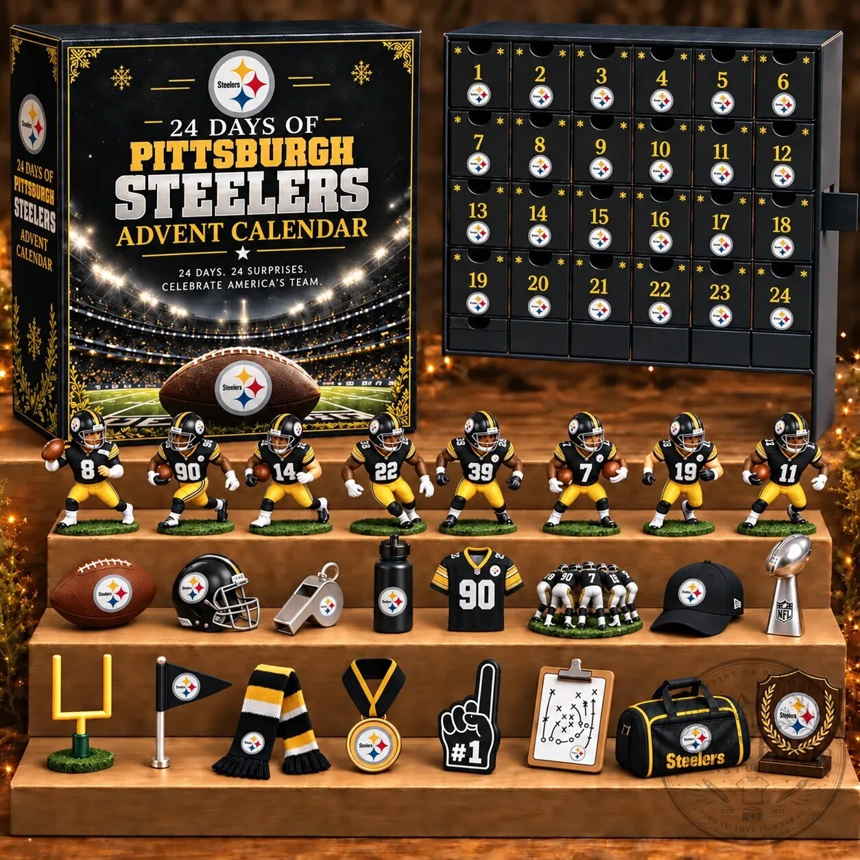 Pittsburgh Steelers 24 Days of Football Christmas Advent Calendar Blind Box