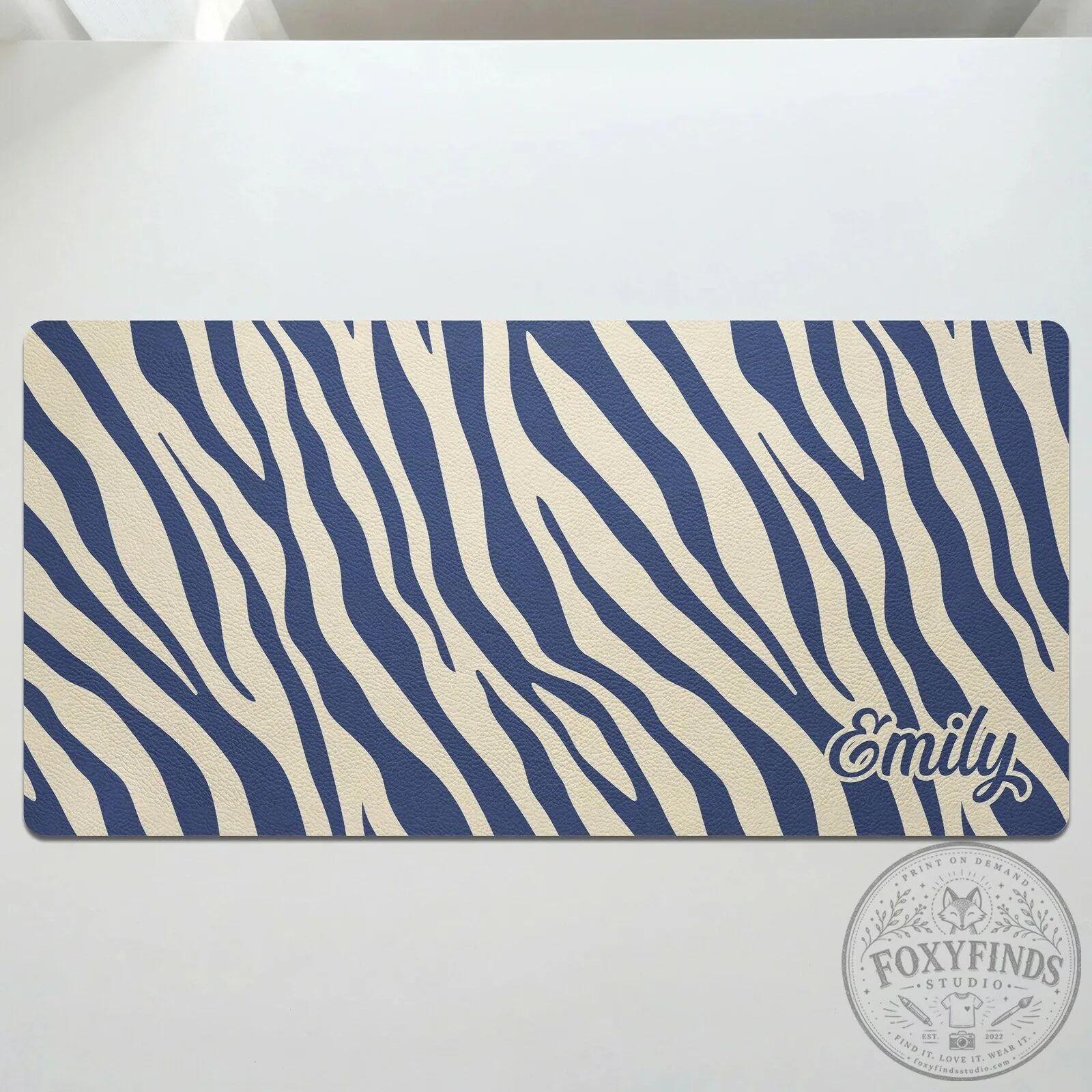 Personalized Zebra Print Desk Mat with Custom Name, Animal Pattern Mousepad 10 Personalized Zebra Print Desk Mat with Custom Name, Animal Pattern Mousepad