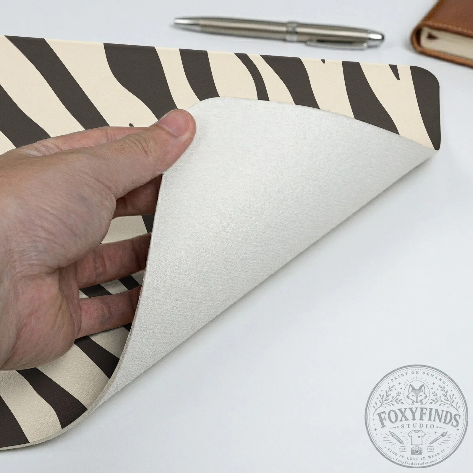 Personalized Zebra Print Desk Mat with Custom Name, Animal Pattern Mousepad 11 Personalized Zebra Print Desk Mat with Custom Name, Animal Pattern Mousepad