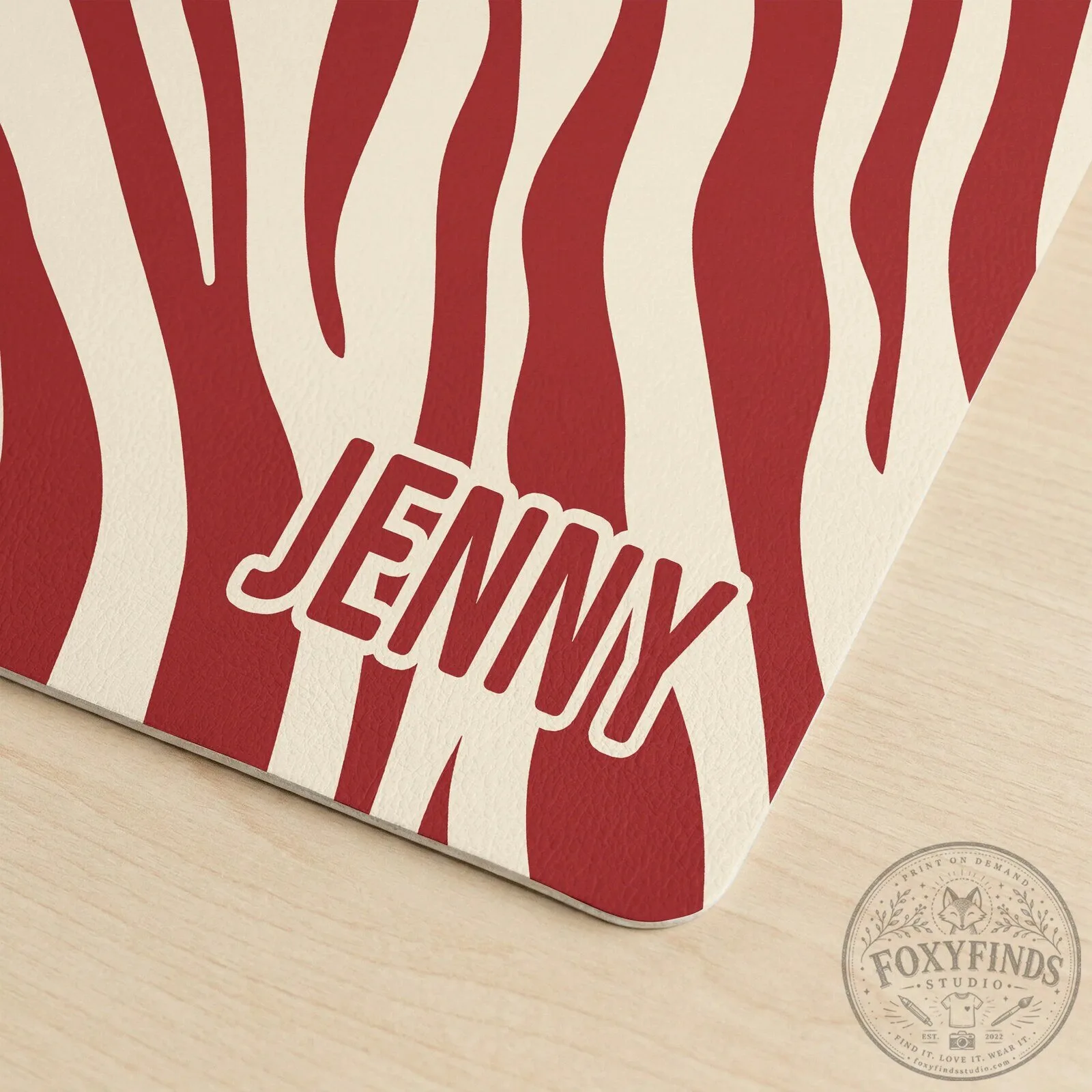 Personalized Zebra Print Desk Mat with Custom Name, Animal Pattern Mousepad 12 Personalized Zebra Print Desk Mat with Custom Name, Animal Pattern Mousepad