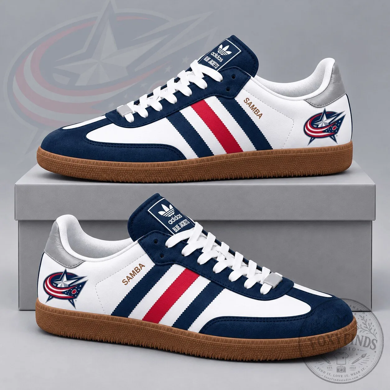Columbus Blue Jackets National Hockey League Team Logo Fan Shoes