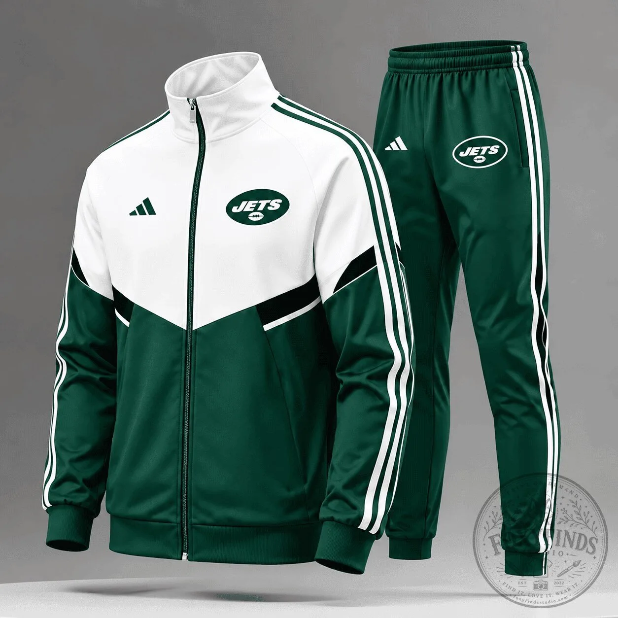 New York Jets NFL Team Spirit Varsity Jacket and Jogger Set