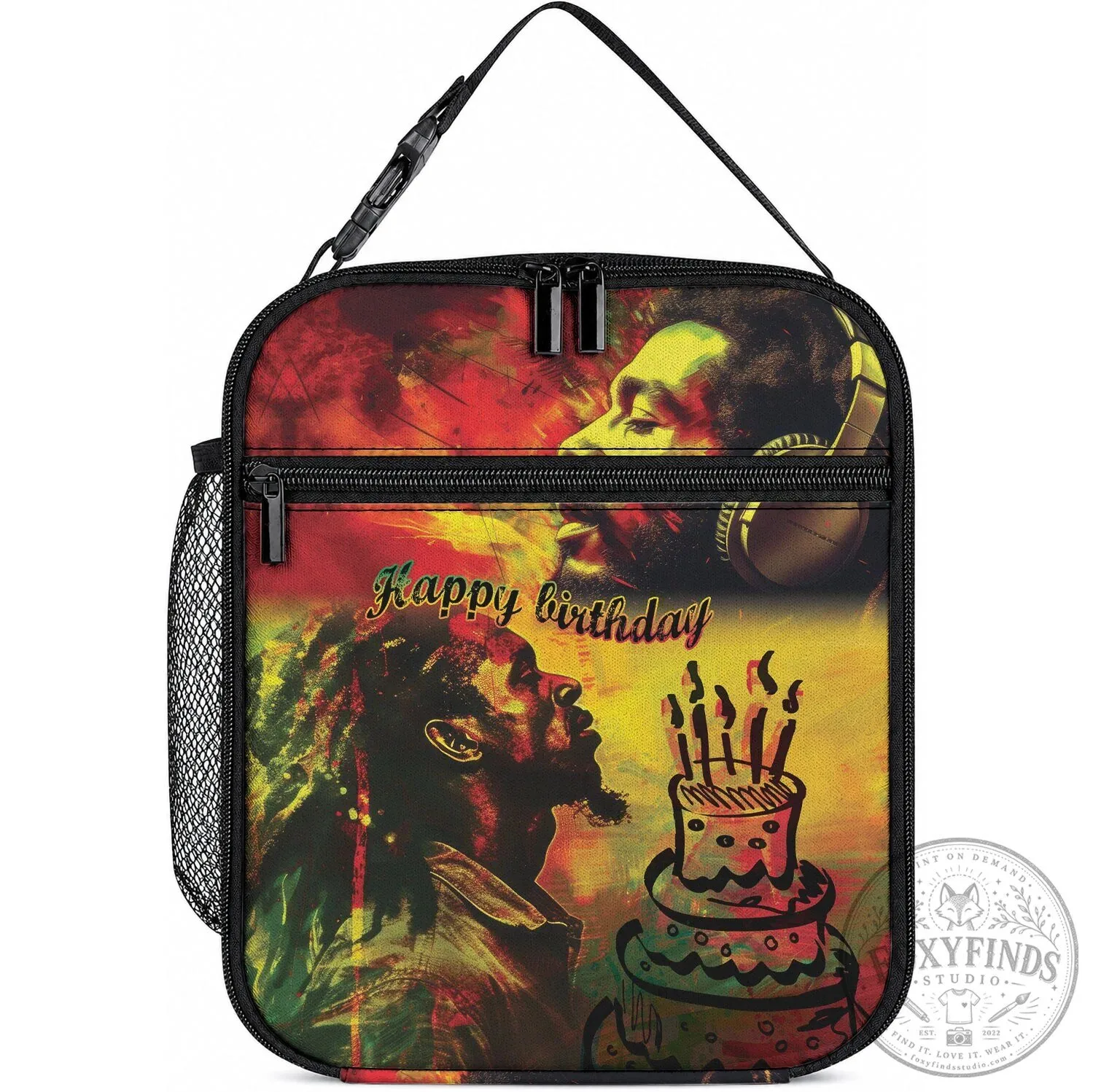 Bob Marley Happy Birthday Reggae Lunch Bag