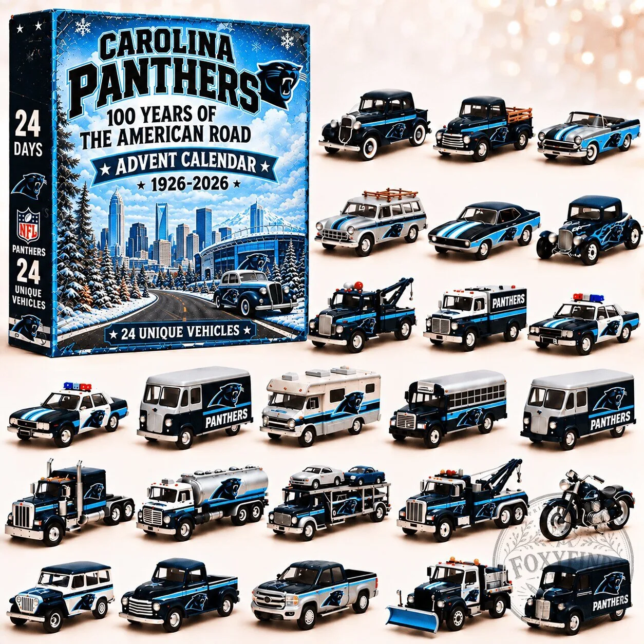 Carolina Panthers 100 Years of the American Road 2026 Advent Calendar