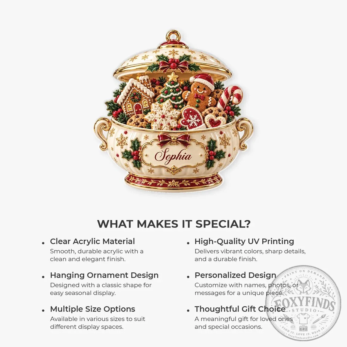 Personalized Christmas Gingerbread House Soup Tureen Ornament 15 Personalized Christmas Gingerbread House Soup Tureen Ornament
