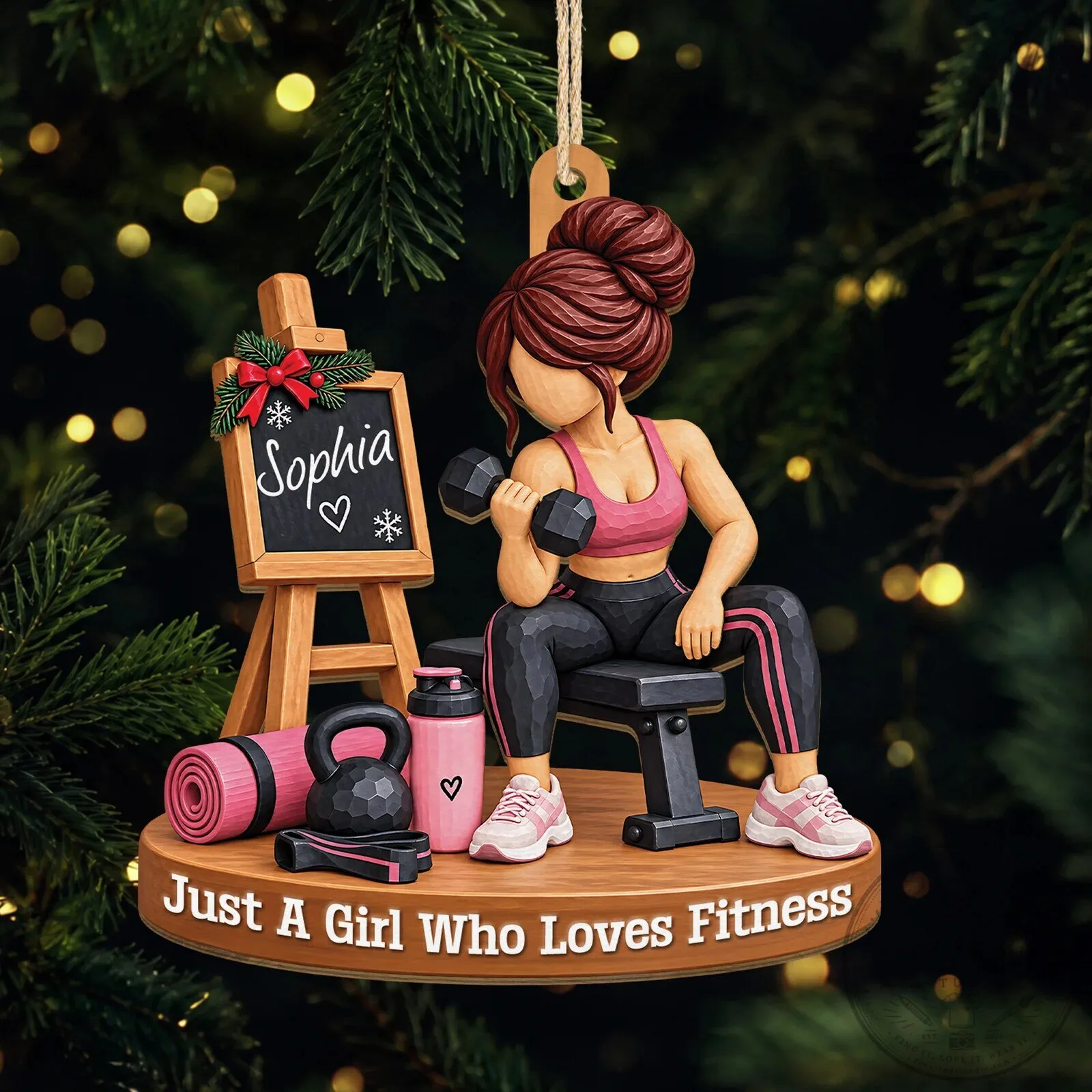 Personalized Just A Girl Who Loves Fitness Weightlifting Christmas Ornament 10 Personalized Just A Girl Who Loves Fitness Weightlifting Christmas Ornament