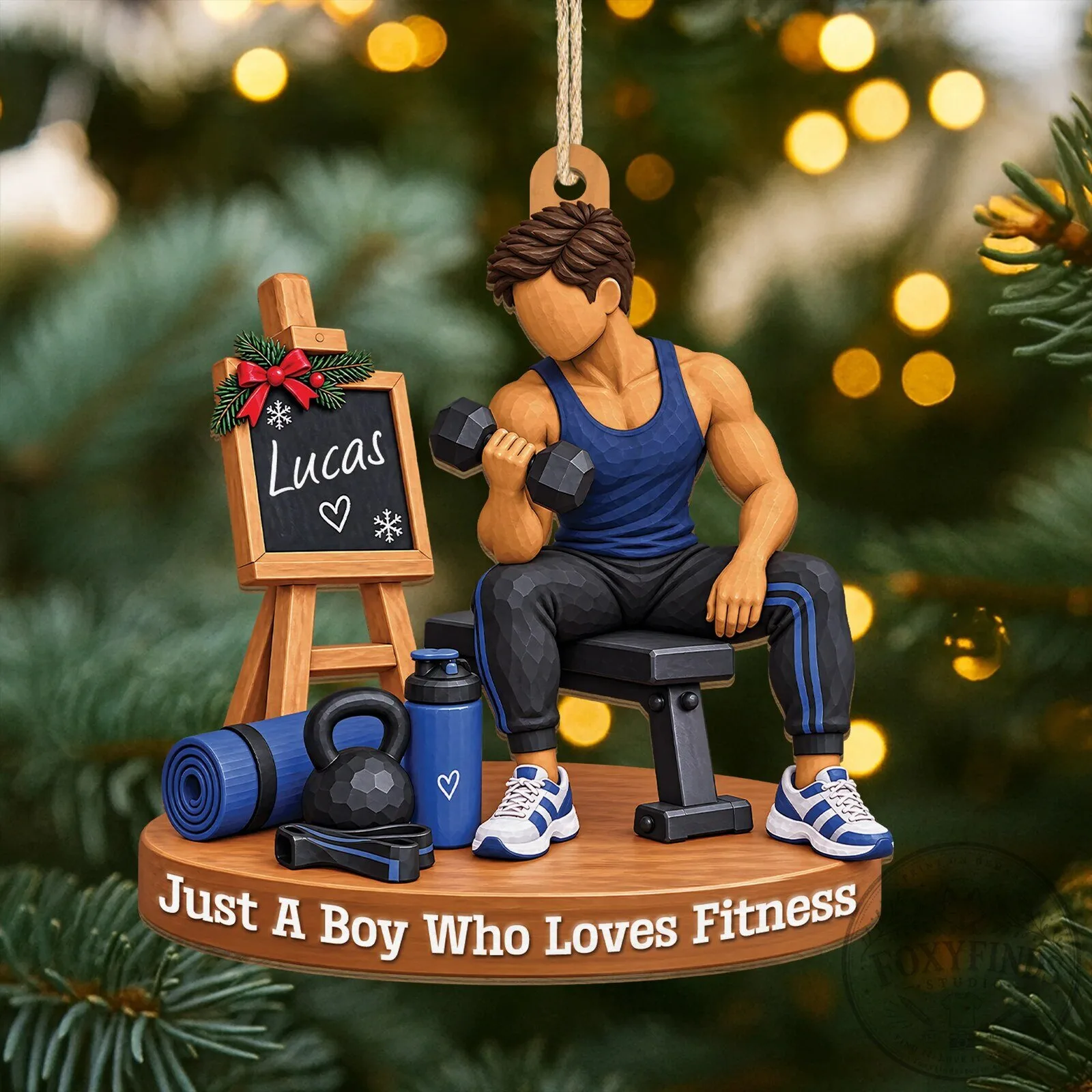Personalized Just A Girl Who Loves Fitness Weightlifting Christmas Ornament 11 Personalized Just A Girl Who Loves Fitness Weightlifting Christmas Ornament