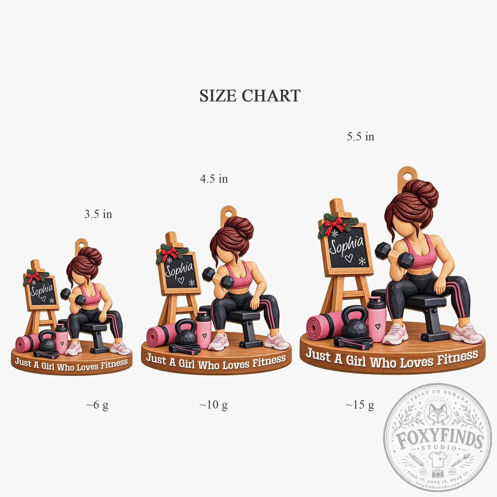 Personalized Just A Girl Who Loves Fitness Weightlifting Christmas Ornament 13 Personalized Just A Girl Who Loves Fitness Weightlifting Christmas Ornament