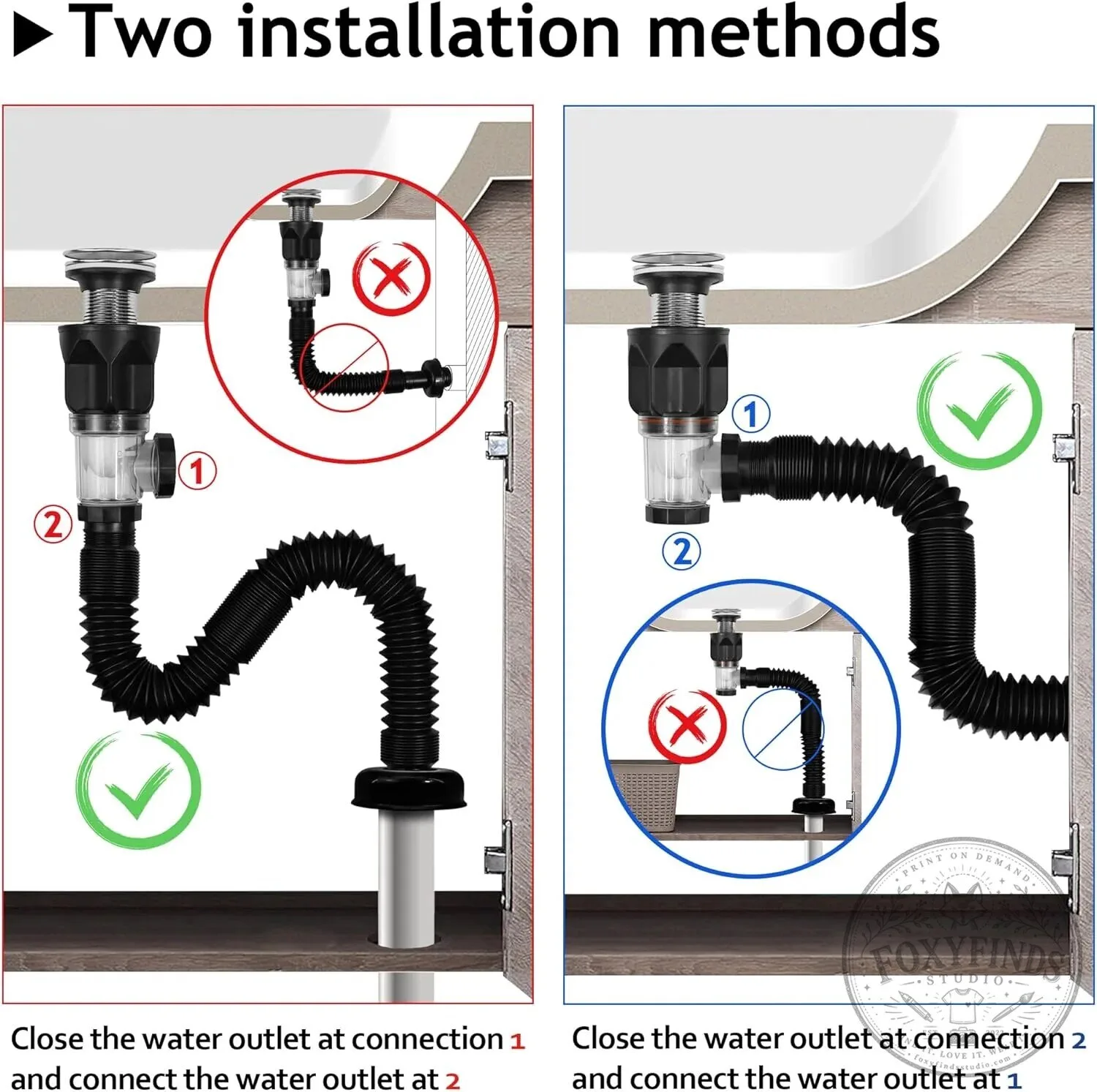 Bathroom Sink Drain Kit with Flexible Anti-Odor P-Trap 18 Bathroom Sink Drain Kit with Flexible Anti-Odor P-Trap