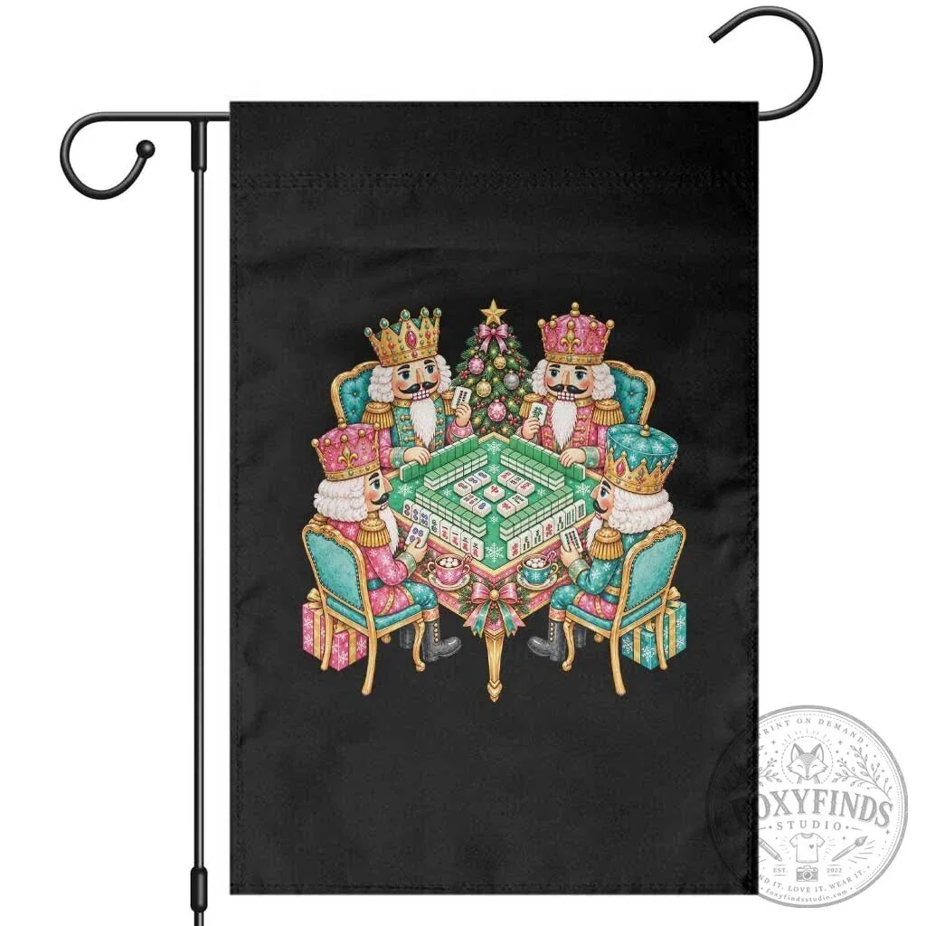 Christmas Nutcracker Mahjong Game Holiday Garden Flag 1 Christmas Nutcracker Mahjong Game Holiday Garden Flag
