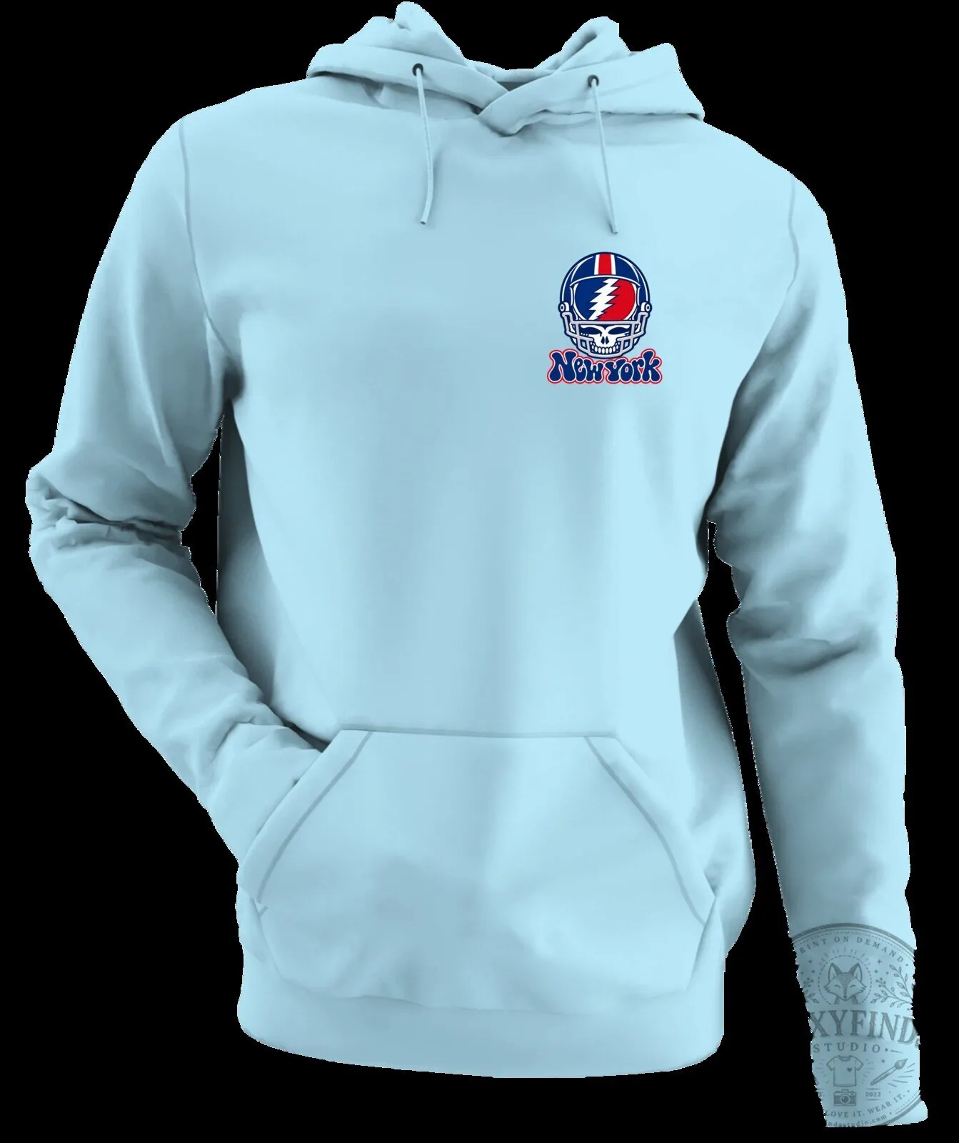 Grateful Dead New York Football Helmet Stealie Logo Unisex Hoodie