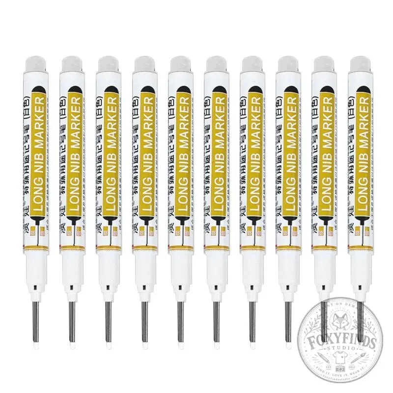 Long Nib Marker Pen Set for Deep Hole Marking and Crafting 11 Long Nib Marker Pen Set for Deep Hole Marking and Crafting