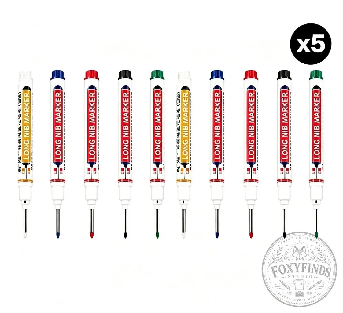 Long Nib Marker Pen Set for Deep Hole Marking and Crafting 15 Long Nib Marker Pen Set for Deep Hole Marking and Crafting