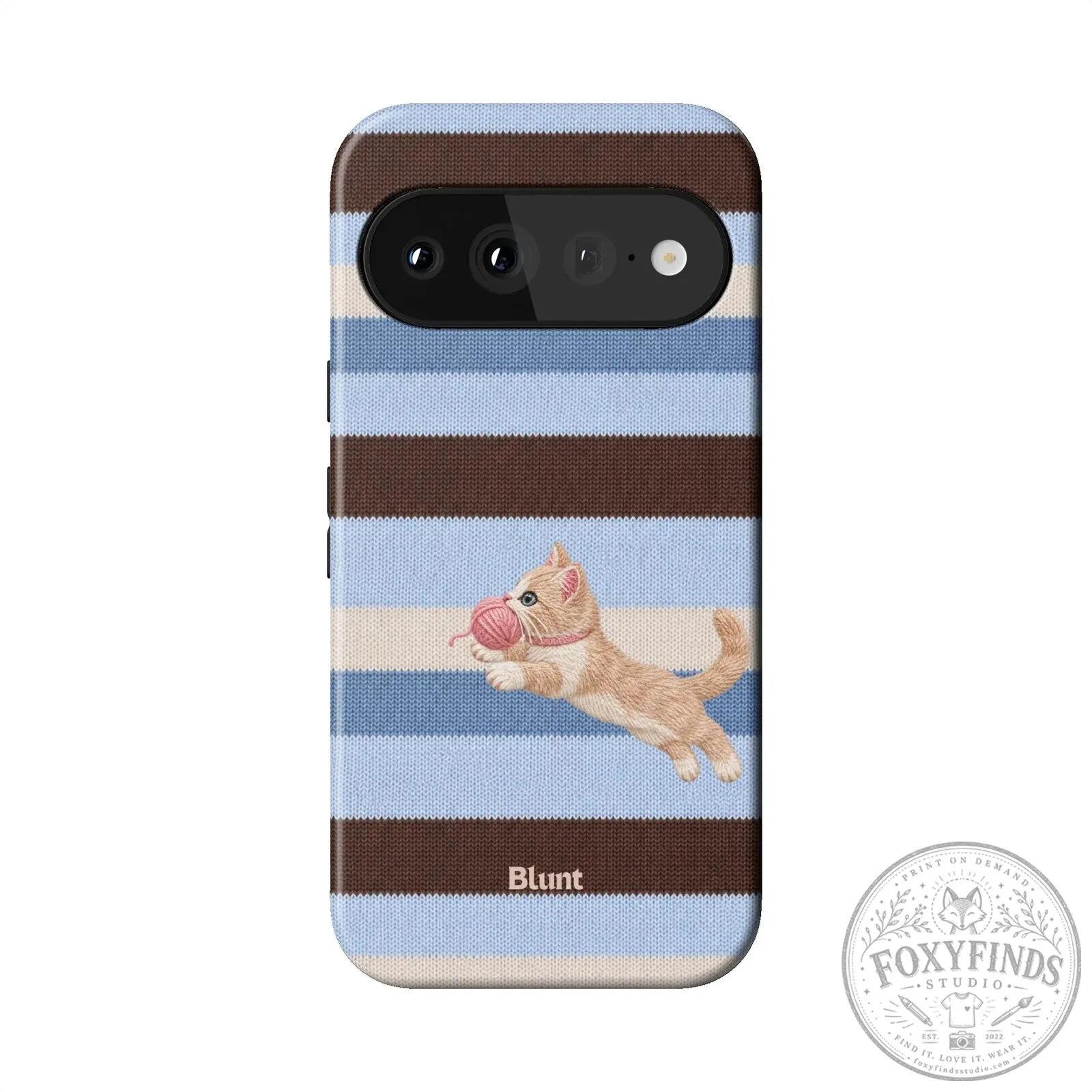 Cute Kitten Playing with Yarn Pixel Phone Case for Google Pixel 7