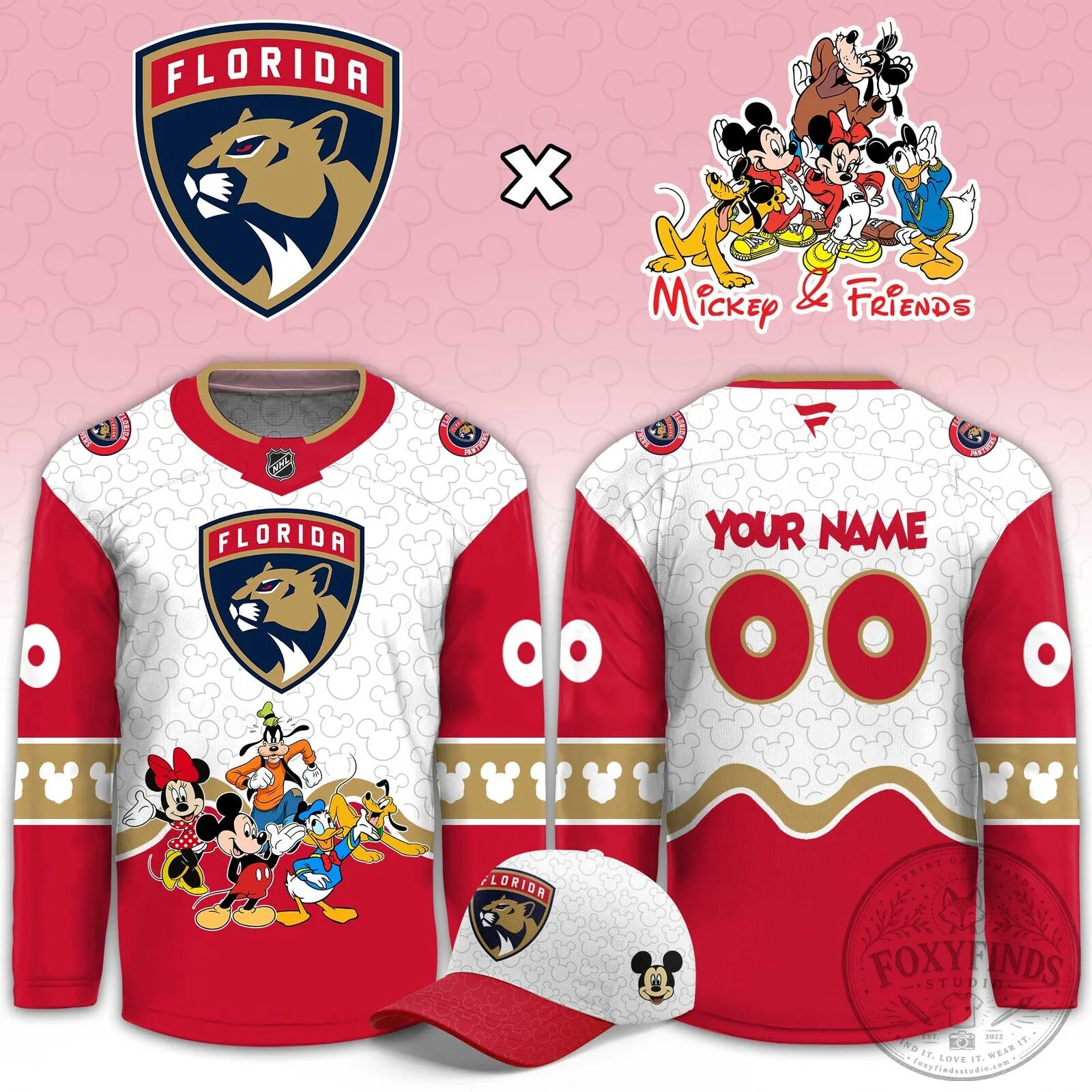 Florida Panthers Mickey and Friends Night Limited Edition Custom Hockey Jersey 5 Florida Panthers Mickey and Friends Night Limited Edition Custom Hockey Jersey