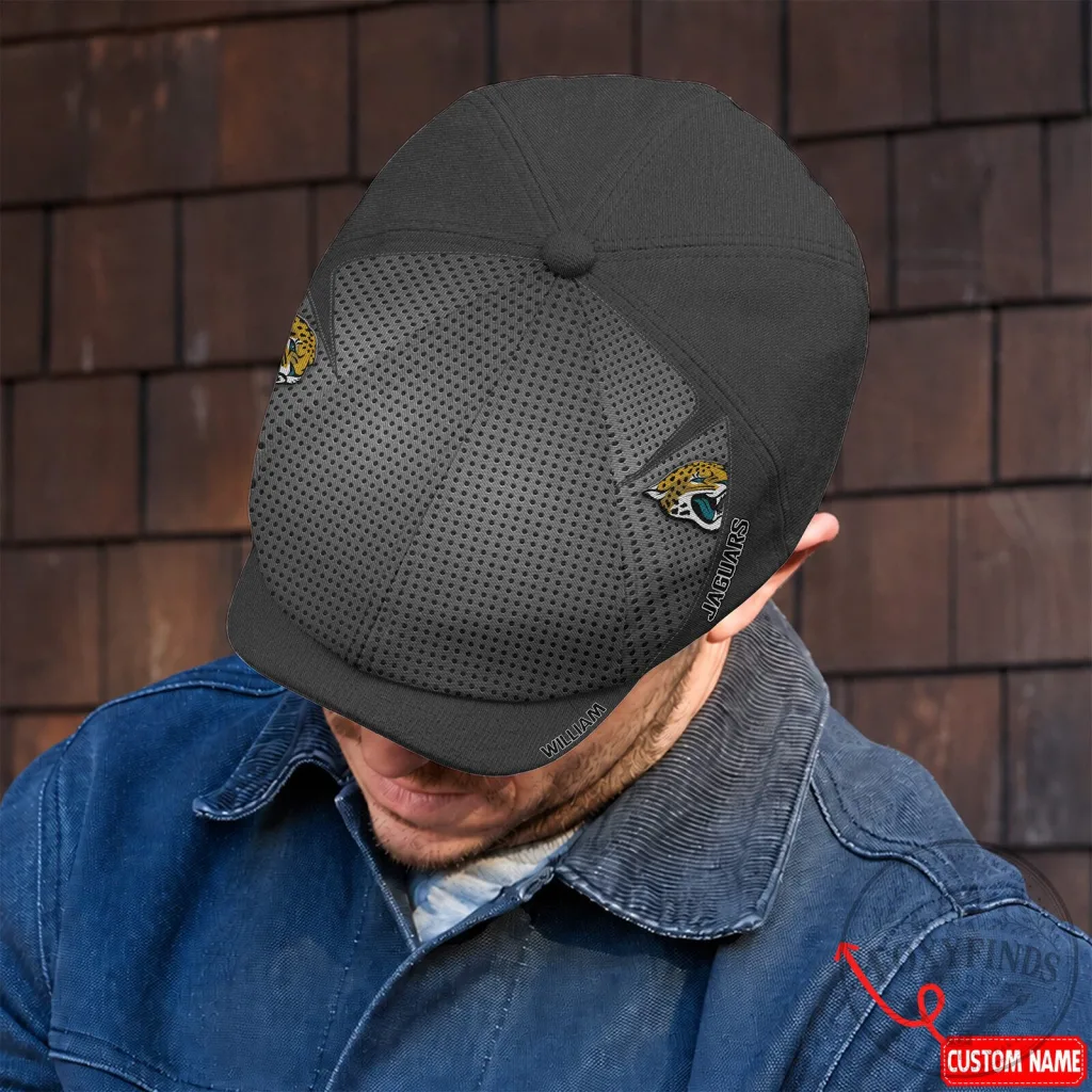 Jacksonville Jaguars NFL Custom Name Black Newsboy Cap Jacksonville Jaguars NFL Custom Name Black Newsboy Cap