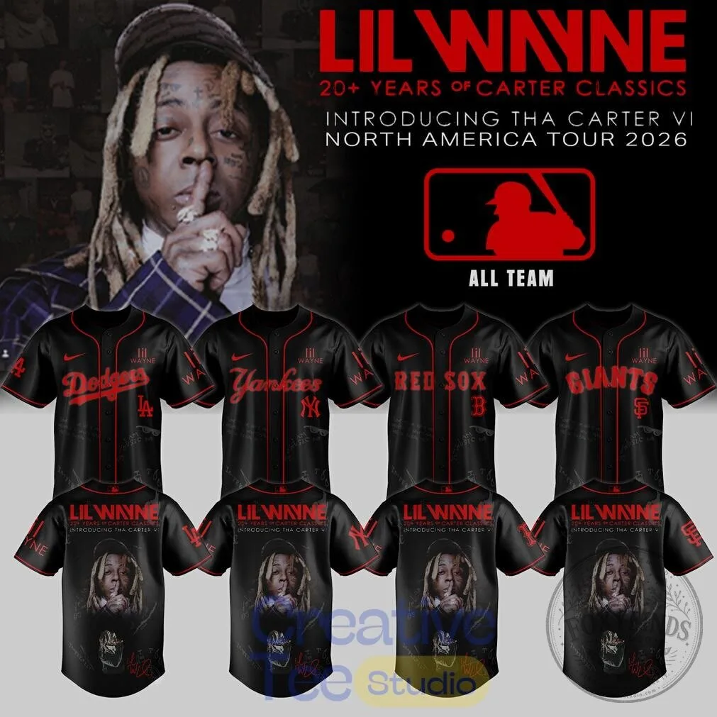 2026 North America Tour Baseball Jersey - Lil Wayne Tha Carter VI Edition 7 2026 North America Tour Baseball Jersey - Lil Wayne Tha Carter VI Edition