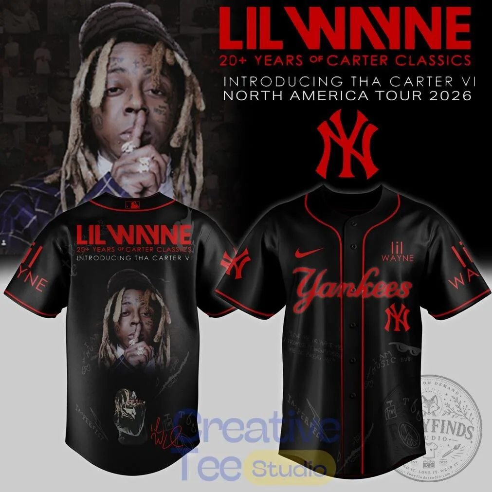 2026 North America Tour Baseball Jersey - Lil Wayne Tha Carter VI Edition 9 2026 North America Tour Baseball Jersey - Lil Wayne Tha Carter VI Edition