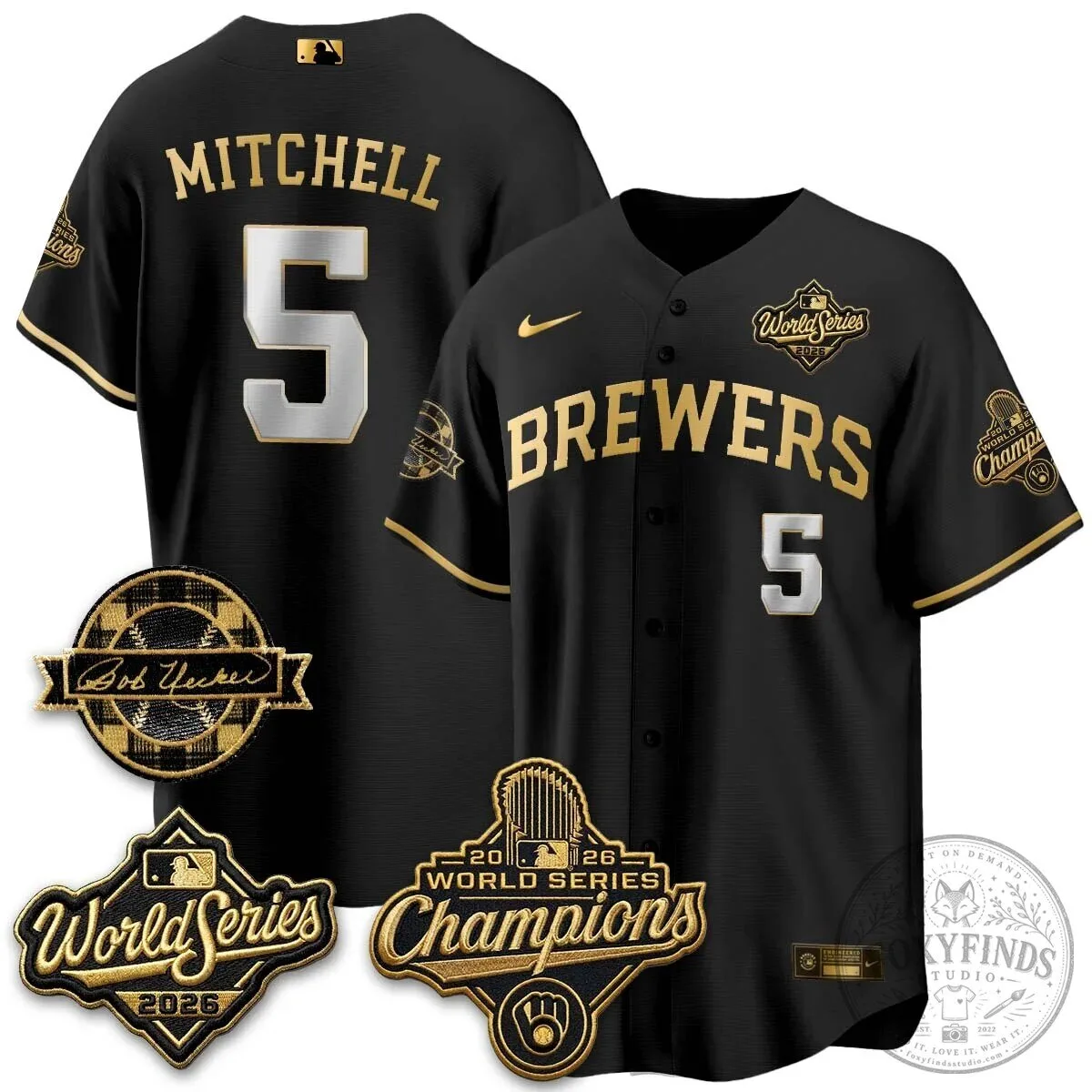 2026 World Series Champions Baseball Jersey by Bob Uecker for Milwaukee Brewers 93 2026 World Series Champions Baseball Jersey by Bob Uecker for Milwaukee Brewers