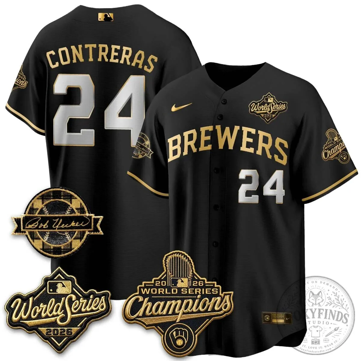 2026 World Series Champions Baseball Jersey by Bob Uecker for Milwaukee Brewers 97 2026 World Series Champions Baseball Jersey by Bob Uecker for Milwaukee Brewers