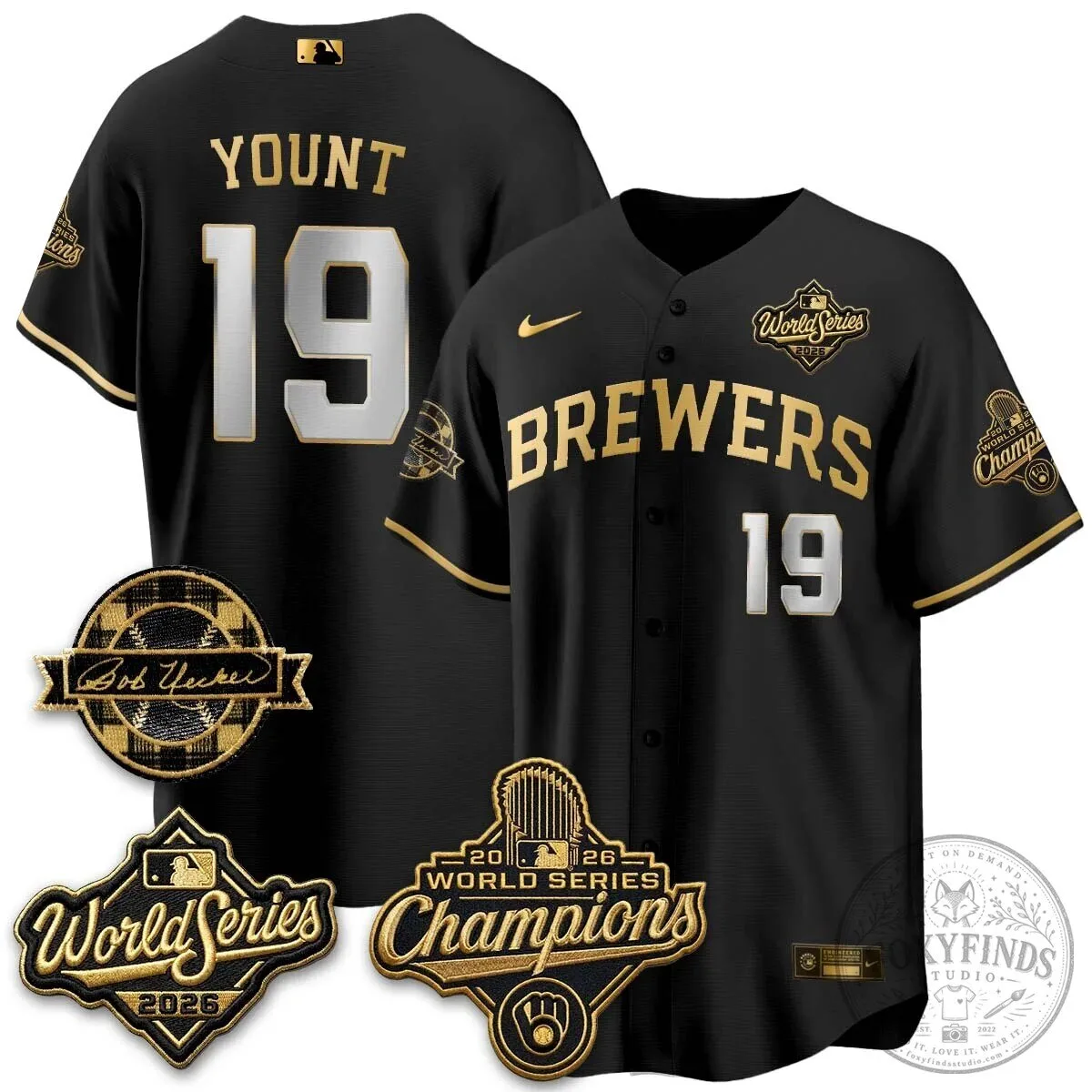 2026 World Series Champions Baseball Jersey by Bob Uecker for Milwaukee Brewers 99 2026 World Series Champions Baseball Jersey by Bob Uecker for Milwaukee Brewers