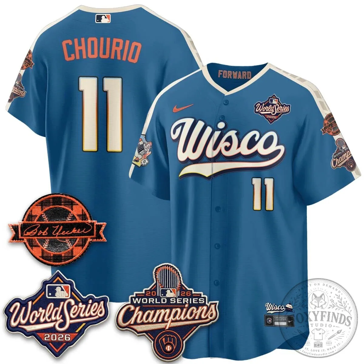 2026 World Series Champions Baseball Jersey by Bob Uecker for Milwaukee Brewers 148 2026 World Series Champions Baseball Jersey by Bob Uecker for Milwaukee Brewers